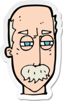 sticker of a cartoon annoyed old man png