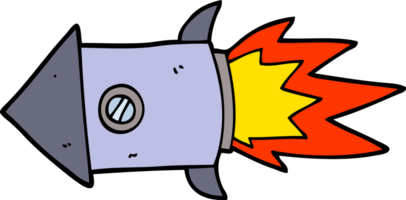 cartoon doodle space rocket png