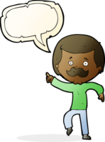 cartoon dancing dad with speech bubble png