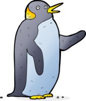 Cartoon-Pinguin winkt png