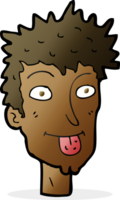 cartoon man sticking out tongue png