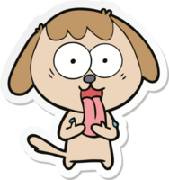 sticker of a cute cartoon dog png