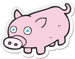 sticker of a cartoon piglet png