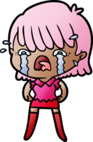cartoon girl crying png
