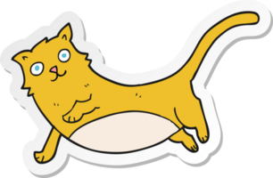 sticker of a cartoon cat png