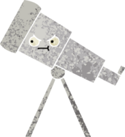 retro illustration style cartoon of a telescope png