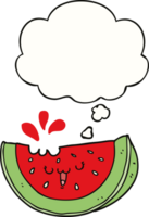 cartoon watermelon with thought bubble png
