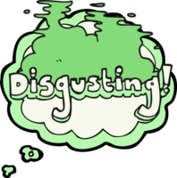 disgusting  hand drawn thought bubble cartoon png