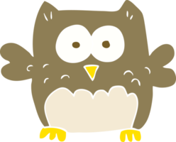 flat color illustration of owl png