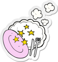 sticker of a cartoon clean plate png