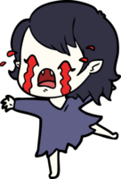 cartoon crying vampire girl png