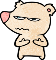 infastidito orso cartone animato png