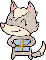 freundlicher Comic-Wolf png