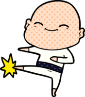 happy cartoon bald man png