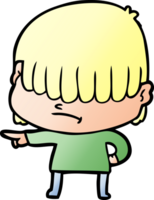 cartoon boy with untidy hair png