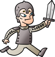 gradient illustration cartoon medieval warrior png