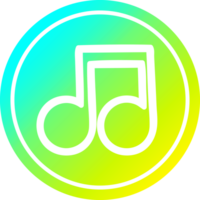 musical Nota circular icono con frio degradado terminar png