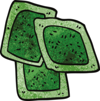 cartone animato scarabocchio verde tè png