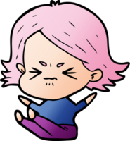 cartoon angry girl png