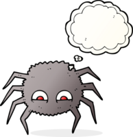 hand drawn thought bubble cartoon spider png