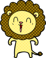 caricature de lion qui rit png