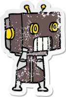 noodlijdende sticker van een tekenfilmrobot png