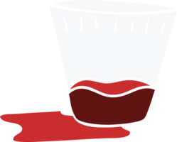 cartoon doodle of a spilt drink png