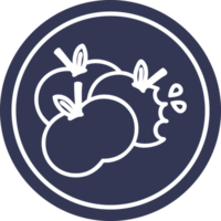 juicy apples circular icon symbol png