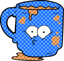 taza de oficina sucia de dibujos animados png