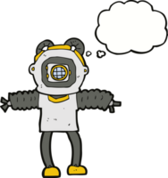 cartoon deep sea diver with thought bubble png