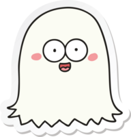 adesivo de um fantasma amigável de desenho animado png