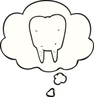 cartoon tooth with thought bubble png