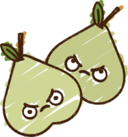 desenho de giz de peras com raiva png
