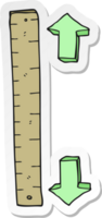 sticker of a cartoon wooden ruler png