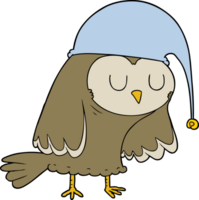 cartoon owl sleeping png