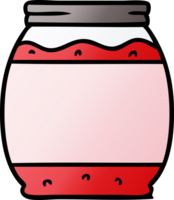 hand drawn gradient cartoon doodle of a strawberry jam png