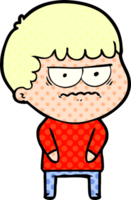 cartoon annoyed man png