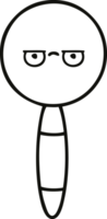 line drawing cartoon of a magnifying glass png