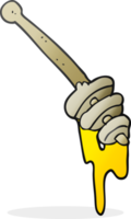 mano disegnato cartone animato miele mestolo png