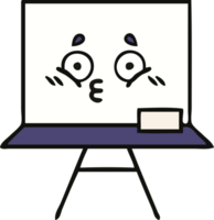 cute cartoon of a white board png