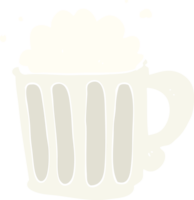 flat color illustration of beer png