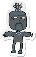 adesivo de um robô de desenho animado png