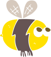 ilustración de color plano de abeja png