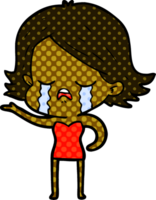 cartoon girl crying png