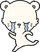 sad little polar bear cartoon png