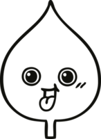 linha desenhando desenho animado do uma expressional folha png