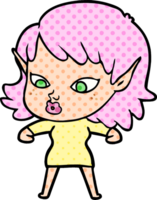 bella ragazza elfo cartone animato png