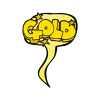 mano discorso bolla strutturato cartone animato parola oro png