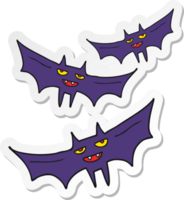 sticker of a cartoon halloween bat png