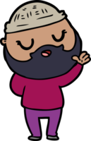 homme de dessin animé mignon avec barbe png